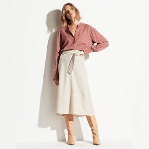Vince Cream Midi Skirt